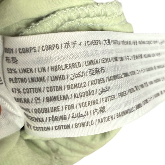 Abercrombie & Fitch Green Floral Linen Crop‎ Top Sz XL - Picture 7 of 7